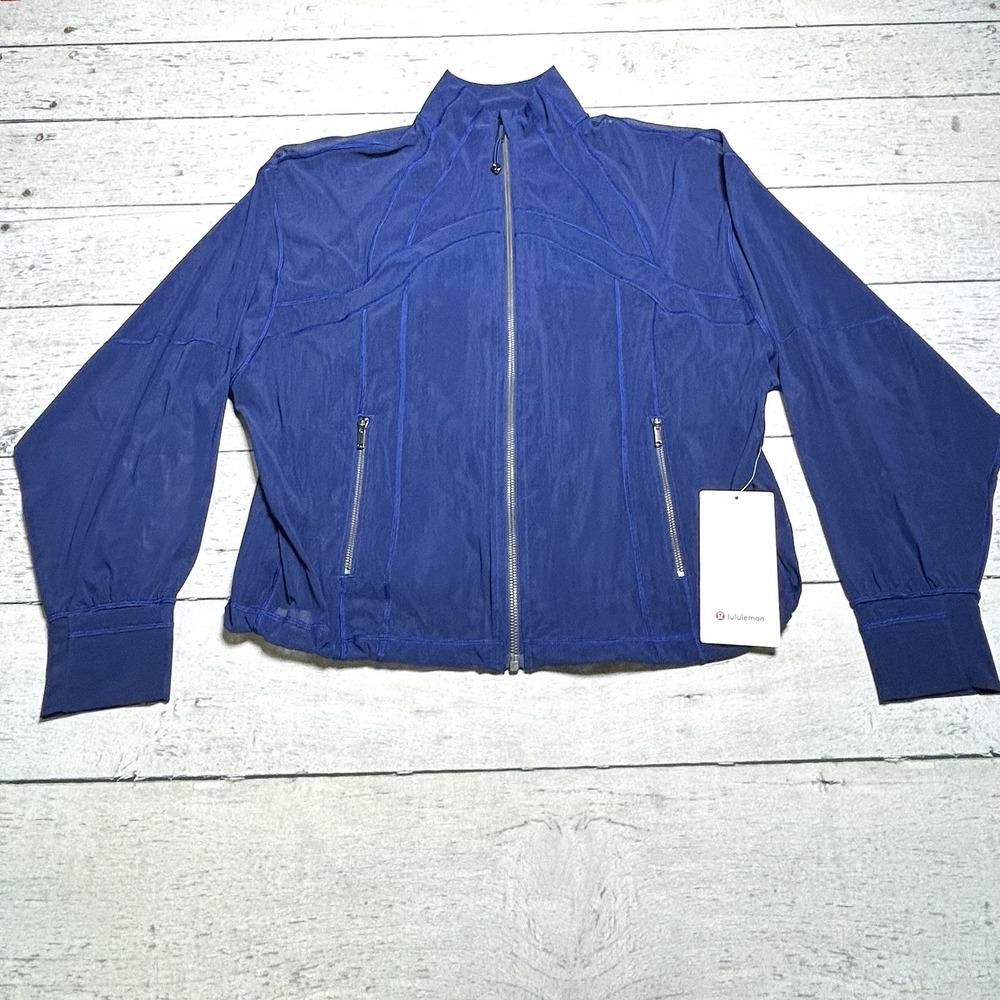 Lululemon Define Oversized Mesh Jacket Royal Blue LW3KKSS Size 6 NWT